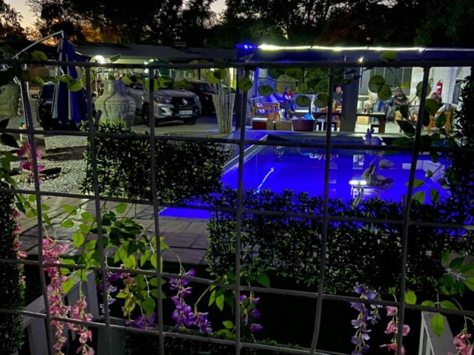 Evening pool area at Monet Guesthouse